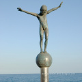 Bronze nude boy statue